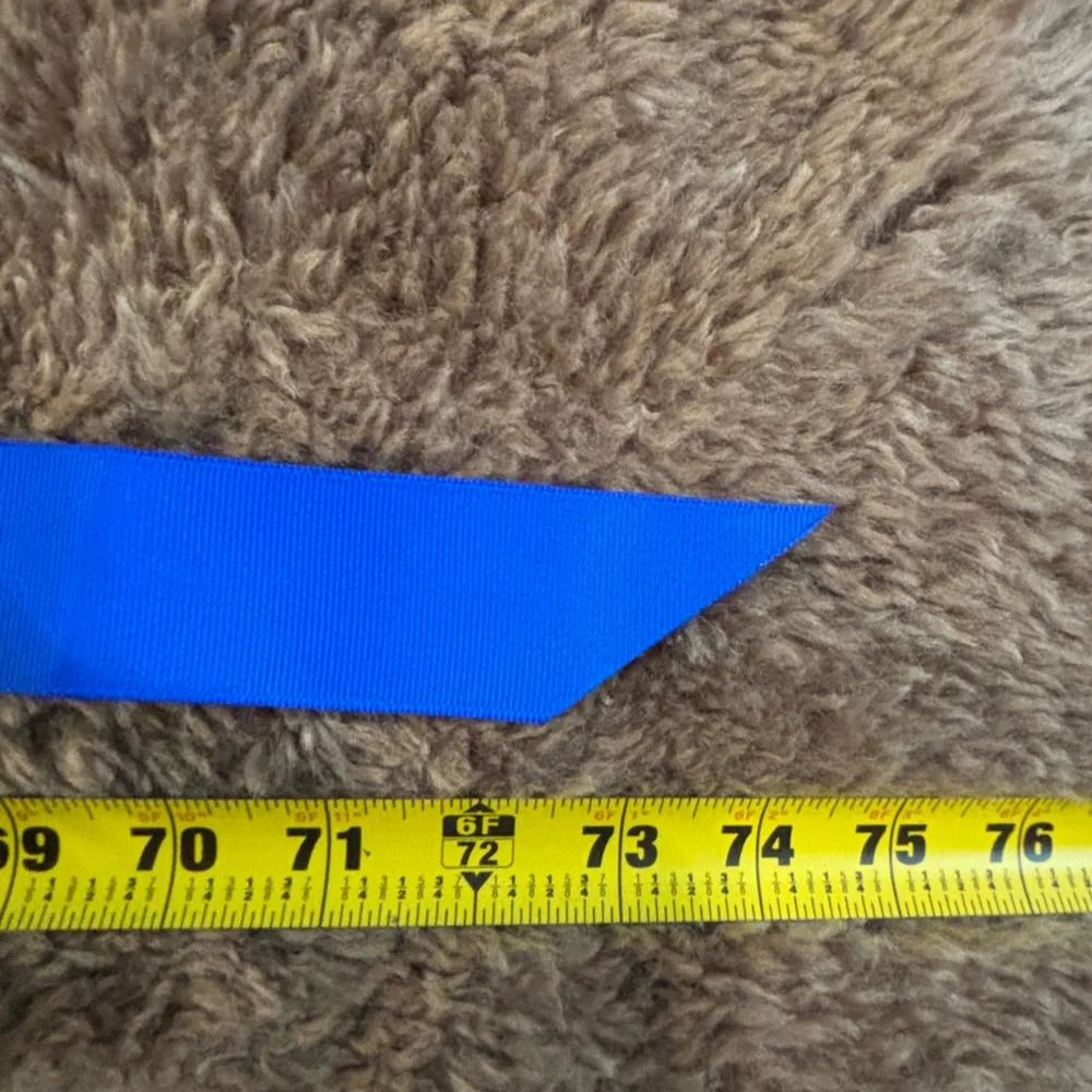 Elegant Blue Sash with Rhinestone Embellishments